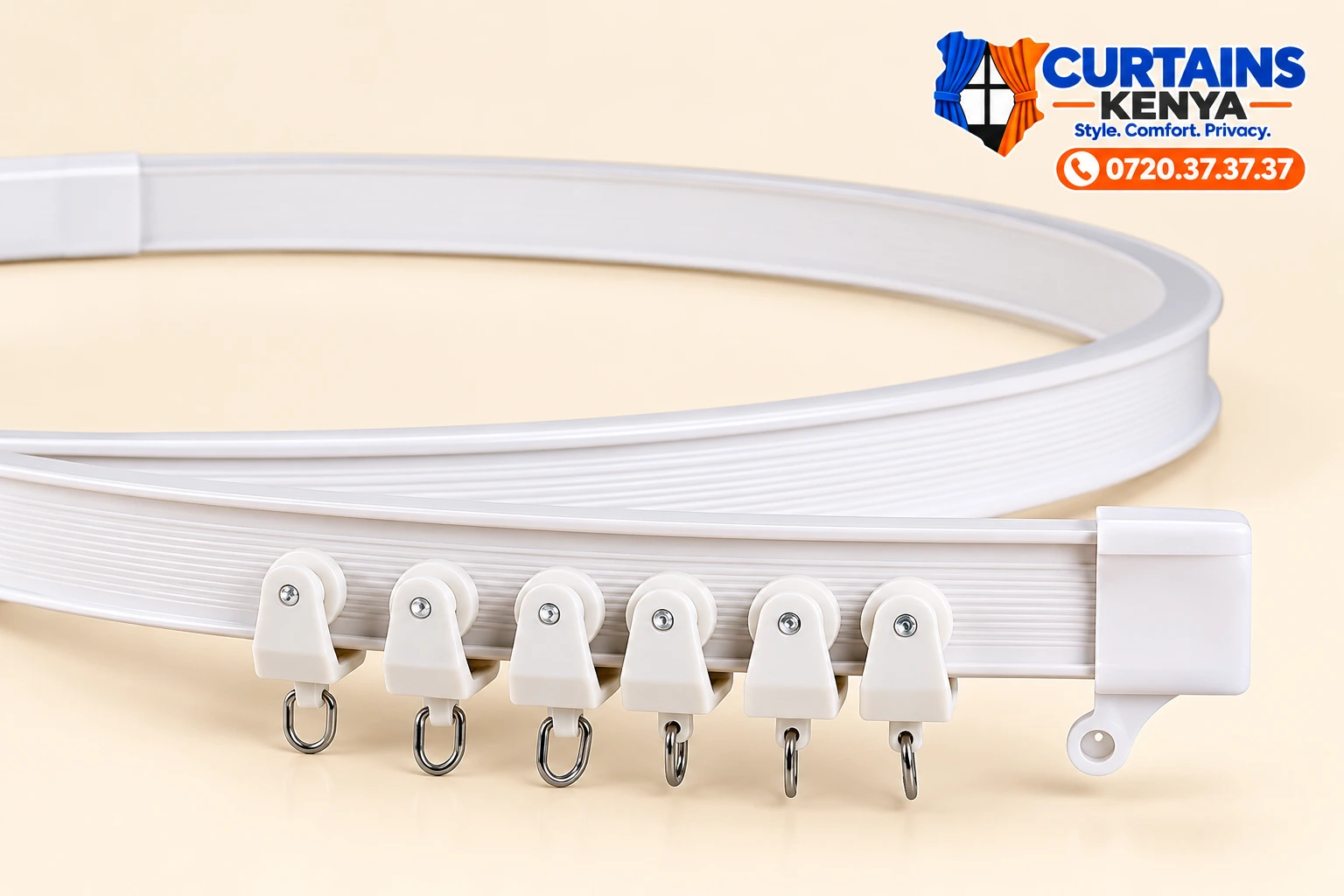 Ceiling curtain track